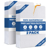 Utopia Bedding protector de colchón full en paquete, protección doble efectiva