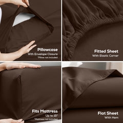 Utopia Bedding sábana ajustada con elástico que asegura ajuste firme toda la noche