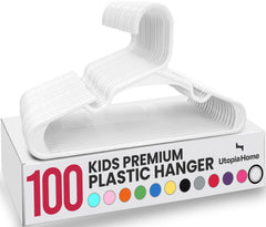 Utopia Home percha frontal paquete mostrando 100 unidades para organización rápida