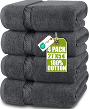 Utopia Towels front packaging showing four grey towels and clear presentation benefit