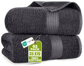 Utopia Towels vista frontal del pack mostrando las toallas y color gris