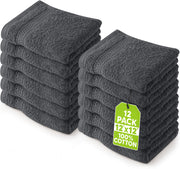 Utopia Towels vista frontal del paquete mostrando las 12 toallitas, práctico repuesto