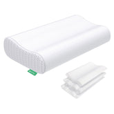 UTTU pillow front view showing queen size and ergonomic contour benefits