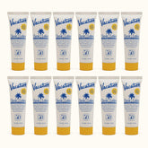 VACATION envase frontal del mini SPF 50 mostrando tamaño de viaje y protección