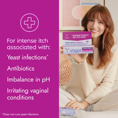 Vagisil detalle de aloe y vitaminas, beneficio piel suavizada