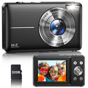 VAHOIALD front view showing compact camera and easy-grip for comfortable shooting