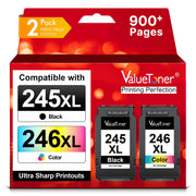 Valuetoner front packaging showing 245XL 246XL combo and compatibility benefits