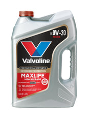 Valvoline MaxLife front label showing product identity and benefits