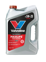 Valvoline MaxLife front label showing product name and key benefits