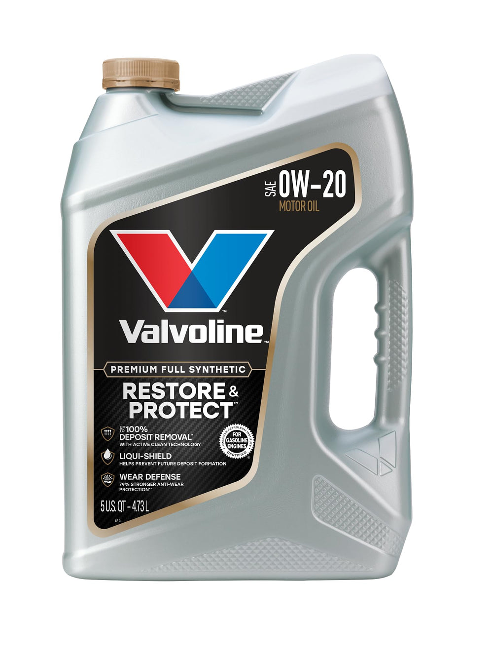 Valvoline envase Restore & Protect al frente mostrando diseño y confianza