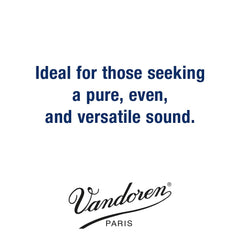 close-up of one Vandoren CR1025 reed tip and cut showing precise craftsmanship benefit