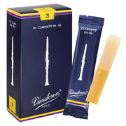 Vandoren front box showing pack of 10 reeds and clear labeling for quick identification