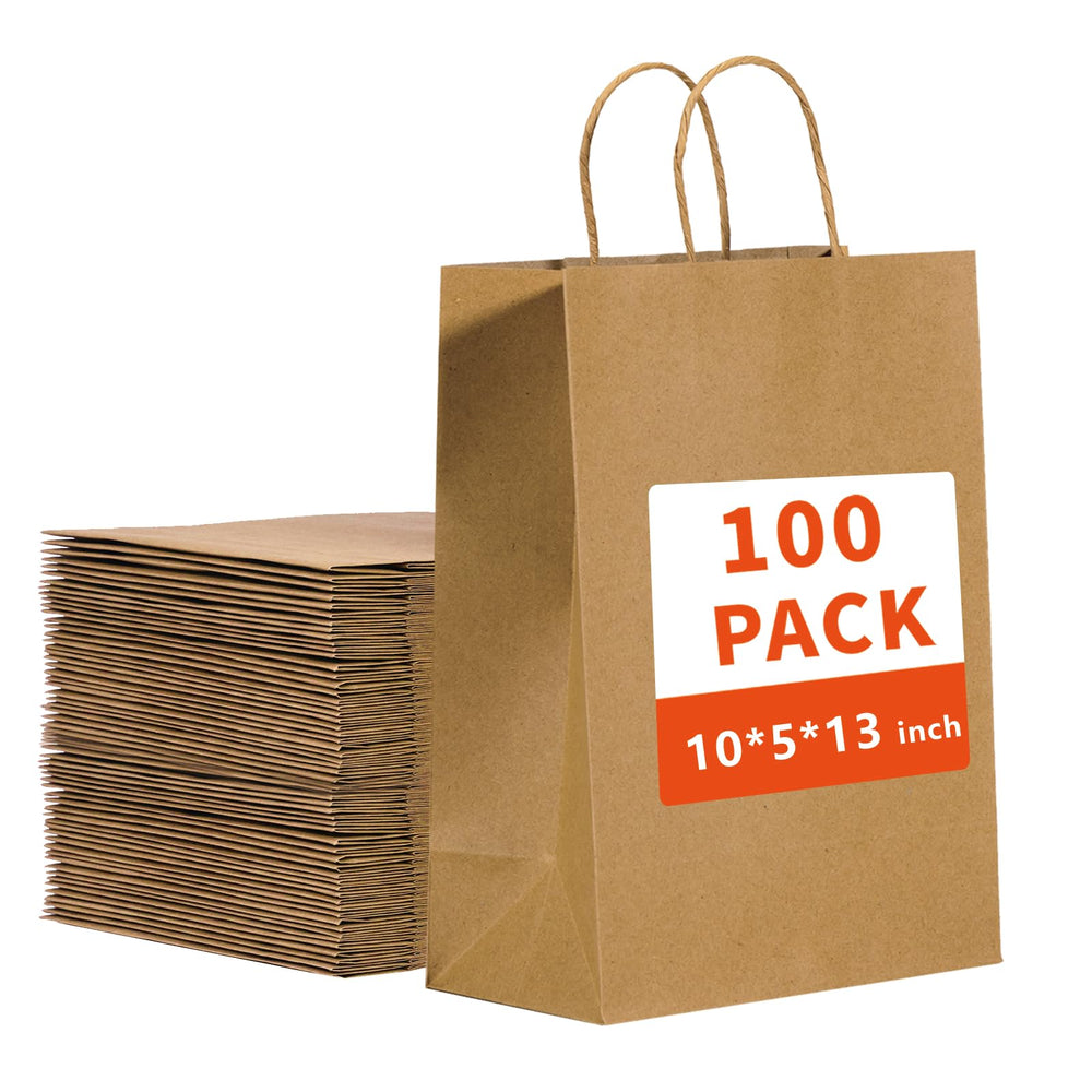 vanhel frente del paquete de 100 bolsas kraft, presentación profesional