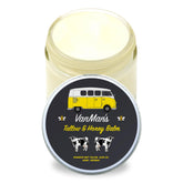 Vanman's tin front view showing unscented balm and compact travel size benefit