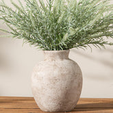 Vanselia front view of ceramic vase showing vintage shape and rustic charm