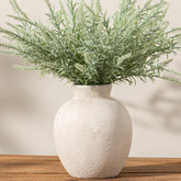 Vanselia front view of rustic ceramic vase showing silhouette and charm