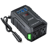 vansoet front panel showing AC and USB ports for versatile charging