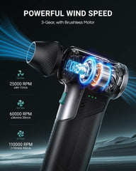 VANTRUE POWER detalle del rotor y salida de aire evidenciando potencia
