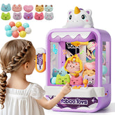 Vanvimen claw machine front view showing clear cabinet and prize chute for easy retrieval