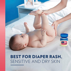 Vaseline envase abierto con producto visible para fácil aplicación