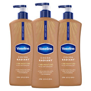 Vaseline envase frontal Cocoa Radiant mostrando presentación y beneficio hidratante