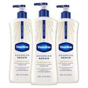 Vaseline frasco frontal mostrando diseño y volumen beneficios de hidratación