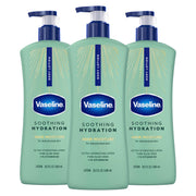 Vaseline front packaging showing 20.3 oz 3-pack and product benefits