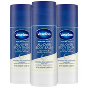 Vaseline vista frontal del pack de tres sticks para hidratación portátil