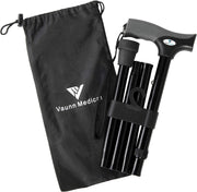 Vaunn cane front view showing compact travel-friendly design
