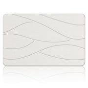 Veeloim front view white mat showing clean minimalist look and fast-drying benefit