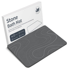VEELOIM front view of stone mat showing streamlined modern design and quick-dry benefit