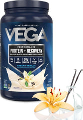 Vega bote frontal de vainilla mostrando envase y claridad del producto