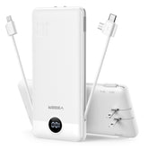 VEGER front packaging showing charger and pouch, highlights portability and convenience
