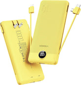 VEGER front view of portable charger showing ports and compact design for convenient power