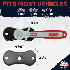 Vehiclex grooved ergonomic handle offering slip-free grip even with gloves