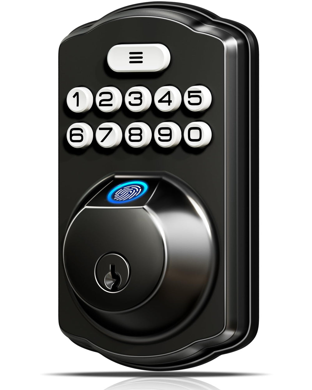 Veise KS02A frente negro mate mostrando diseño elegante y seguridad mejorada
