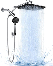 Veken front rainfall head showing wide coverage and spa feel