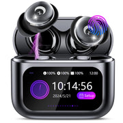 VEKJ front view of L8 Pro packaging showing compact sleep earbuds