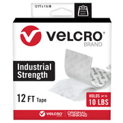 VELCRO rollo frontal mostrando ancho y color blanco para organización
