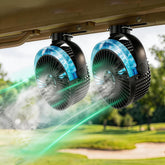 VENSWID front view of two fans showing compact portable cooling benefit