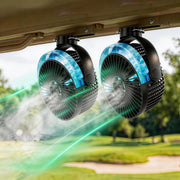 VENSWID front view of two fans showing compact portable cooling benefit