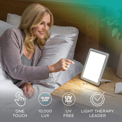 Verilux HappyLight Lucent base desmontable que facilita transporte y ajuste
