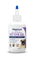 Aplicación de Vetericyn en ojo de perro, ilustra alivio y uso doméstico sencillo