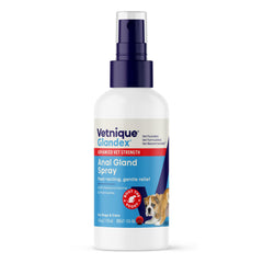 Vetnique Glandex frontal del empaque mostrando uso medicado