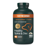 VETRISCIENCE envase frontal de Healthy Spine & Disc mostrando presentación de 180 cápsulas y beneficios