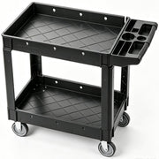 VEVOR front view showing two shelves and sturdy frame, useful for heavy loads