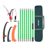 VEVOR full kit front view showing pole sections and blades for versatile trimming