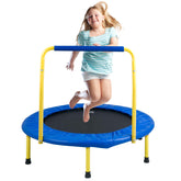 VEVOR trampolín frontal empaquetado mostrando diseño y transporte
