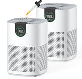 VEWIOR front view of two purifiers showing sleek design and coverage benefit