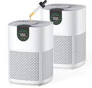VEWIOR front view of two purifiers showing sleek design and coverage benefit